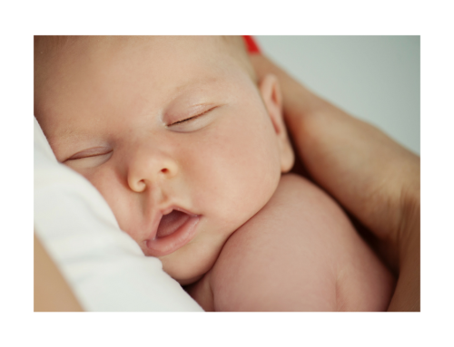 Sleeping Baby with Open Mouth Posture